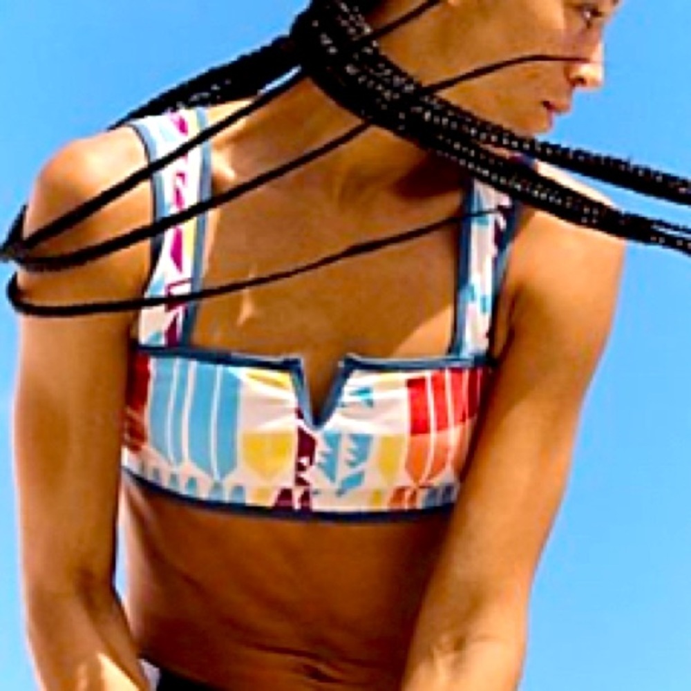 Free People Movement Roll With It Printed Bra Size S NWT